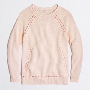 NWT J Crew Roll Neck Beach Sweater - Blush pink